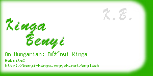 kinga benyi business card